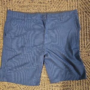 O'Neill Men's Textured Blue Flat Front Shorts
